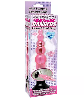 Wallbanger W P Ribbed Anal Plug Pink