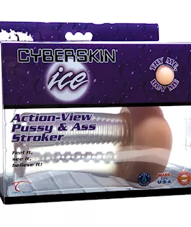 Cyberskin Ice Action-view Pussy And Ass Stroker