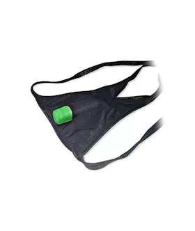 Glow In The Dark Vibrating Crotchless Panty And Pasties Set Bitch