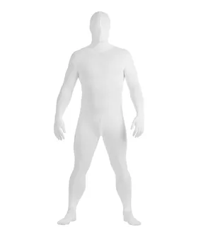 Full Body White Skin Suit With Front Access- L Xl