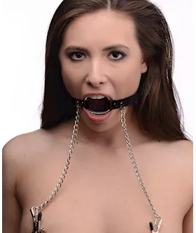 Seize O-ring Gag With Nipple Clamps