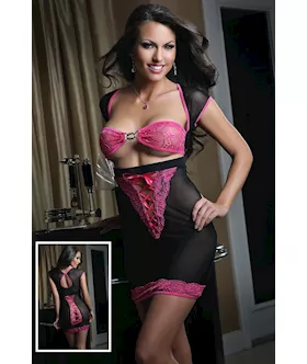 Black Blooming Beauty Chemise Dress