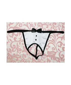 crotchless tuxedo gstring