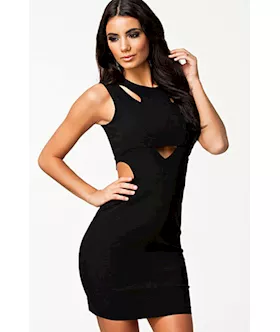 Body-loving Cut Out Little Black Mini Dress
