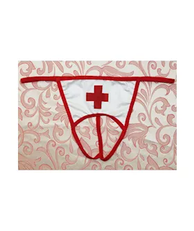 Open Crotch Nurse Thong