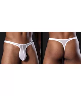 Mens Sexy Sheer White G-string