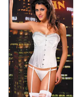3pc Corset Pantie Stockings
