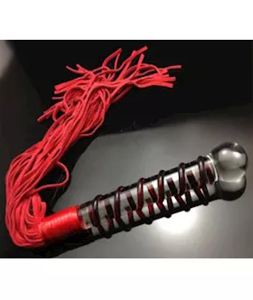 Whip Me Red Glass Dildo Whip