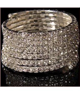 Precious Rhinestone Stretchy Armlet Bracelet