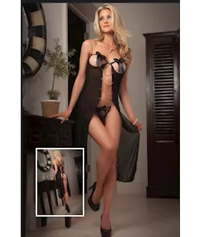 Open Style Sheer Long Dress
