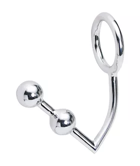 Metal Anal Hook With Cock Ring