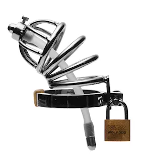 Chastity Cage With Urethral Plug