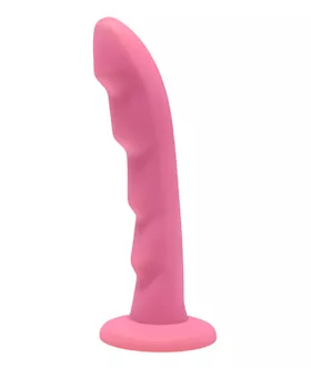 Ripples Silicone Strap On Harness Dildo- Pink