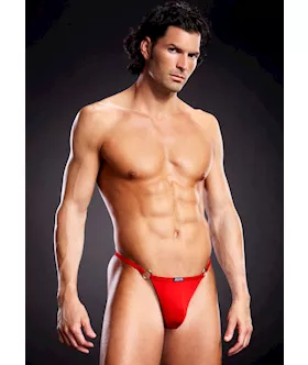 Performance Microfiber V-string With Metal Rings