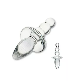 Glas Titus Beaded Glass Butt Plug