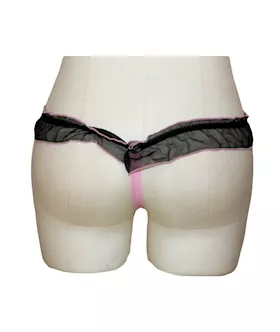 Pink Lace Thong