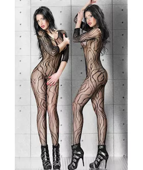 Dynamic Pattern Lace Body Stockings