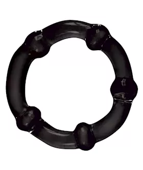 Glass Cock Ring 50mm Black