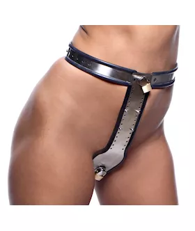 Steel Female Adjustable Chastity Belt