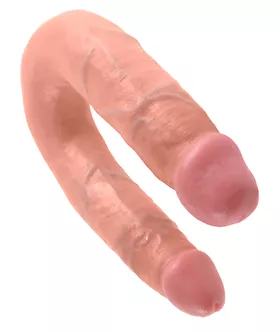 King Cock U-shaped Medium Double Trouble Dildo