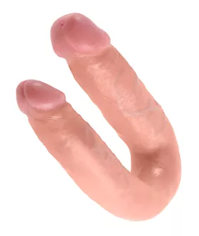 King Cock U-shaped Medium Double Trouble Dildo