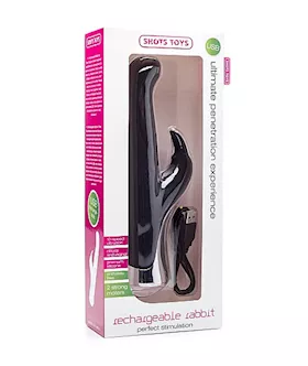 Shots Toys Rechargeable Rabbit Black