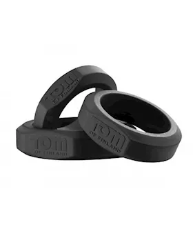 Tom of Finland 3 Piece Silicone Cock Ring Set