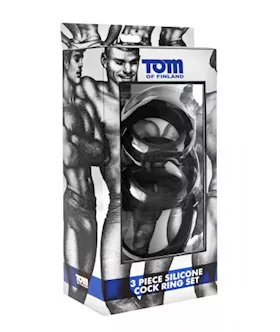 Tom Of Finland 3 Piece Silicone Cock Ring Set