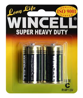 C Wincell Super Heavy Duty Batteries BP2 12pk