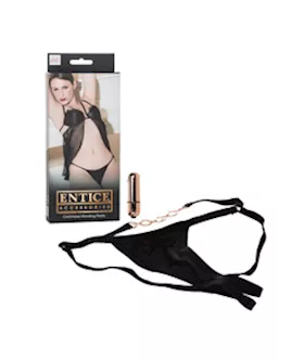 Entice Crotchless Vibrating Panty