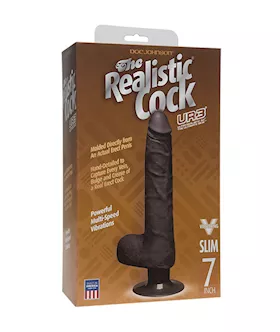 Realistic Cock Ur3 Vibrating 7 In Slim With Balls