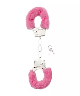 Shots Toys Furry Handcuffs Pink