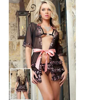 Romantic Affair 3 Piece Robe & Bikini Set