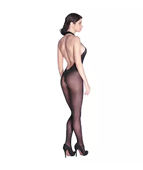 Sheer Halter Crotchless Bodystocking
