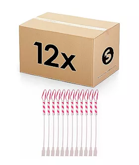 Cube Leather White With Pink Stripe 12pcs In One Box