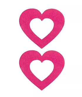 Nipple Sticker Open Hearts Pink