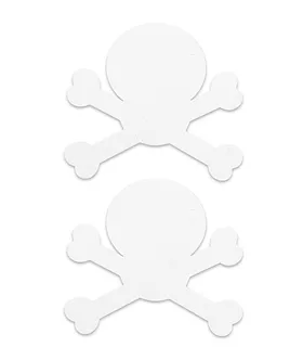 Nipple Sticker Skull White