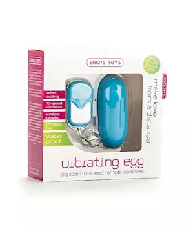 10 Speed Remote Vibrating Egg Big Blue