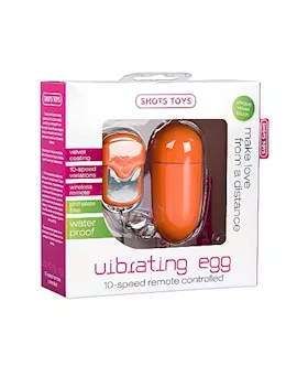 10 Speed Remote Vibrating Egg Big Orange