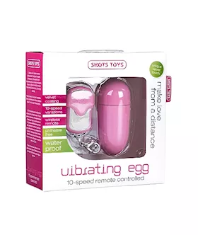 10 Speed Remote Vibrating Egg Big Pink