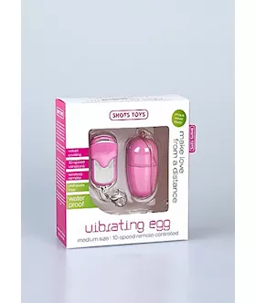 10 Speed Remote Vibrating Egg Medium Pink