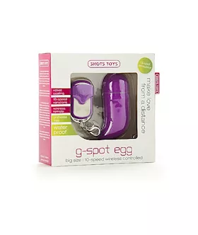 10 Speed Remote Vibrating G-spot Egg Purple