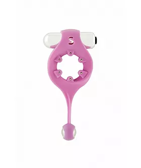Endless Cockring With Dangling Ball And Magnetic Field Pink