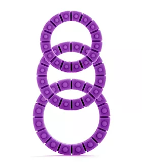 Silicone Love Wheel 3 Sizes Purple