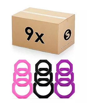 Octagon Cockring 9pcs In One Pack
