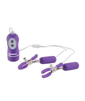 Fetish Fantasy Series 10-function Vibrating Nipple Clamps