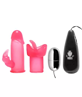 Luv Flicker Plus Vibrating Bullet With Attachments