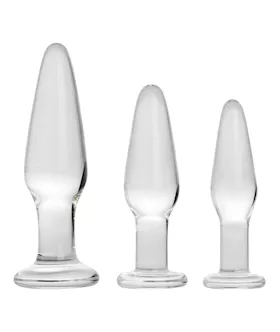 Dosha 3 Piece Glass Anal Plug Kit