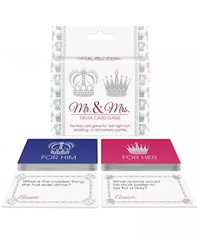 Mr and Mrs Trivia Card Game