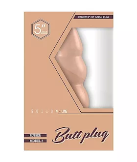 Bottom Line Buttplug Rubber Flesh 5 In Model 6